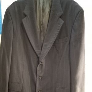 Oscar De La Renta  100% Wool  Tailored Front Buttons Coat Navy 44 L x 38W Blazer